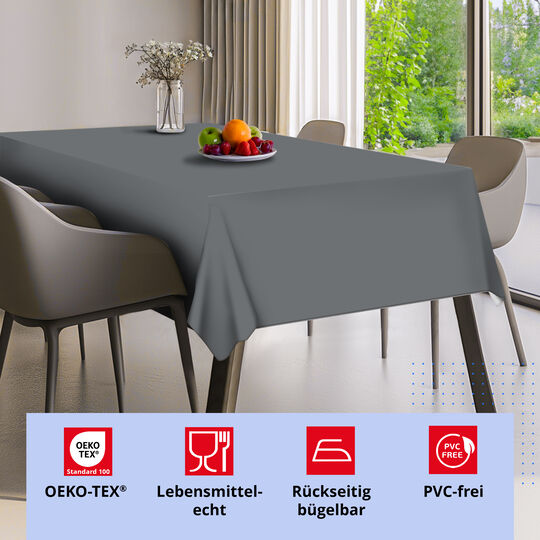 Tischdecke PVC-frei Steel gray image number null